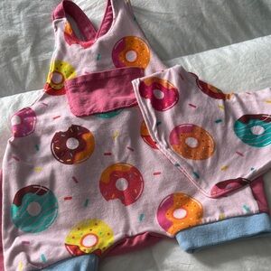 Colorful Donut Print Baby Romper